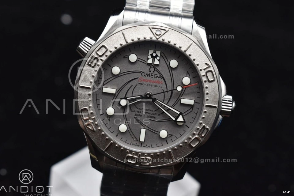 Dial A8807 VSF 300M 1:1 Edition Seamaster Platinum SS on Gray Best Bracelet 007 0405